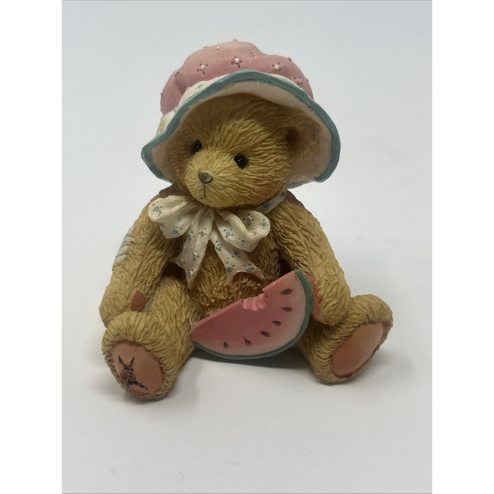 Cherished Teddies July Julie Birthday Bear Holding A Watermelon 1993